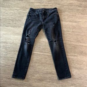 American Eagle Black Ripped Skinny jeans